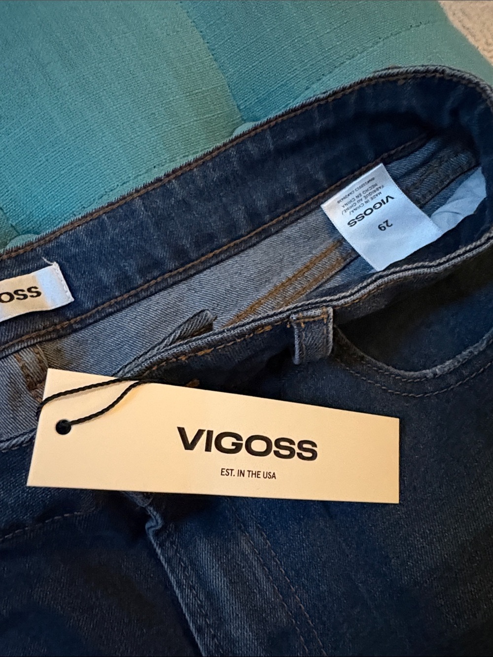 Vigoss Blue Denim High-Rise Shorts size 29 - Picture 2 of 5